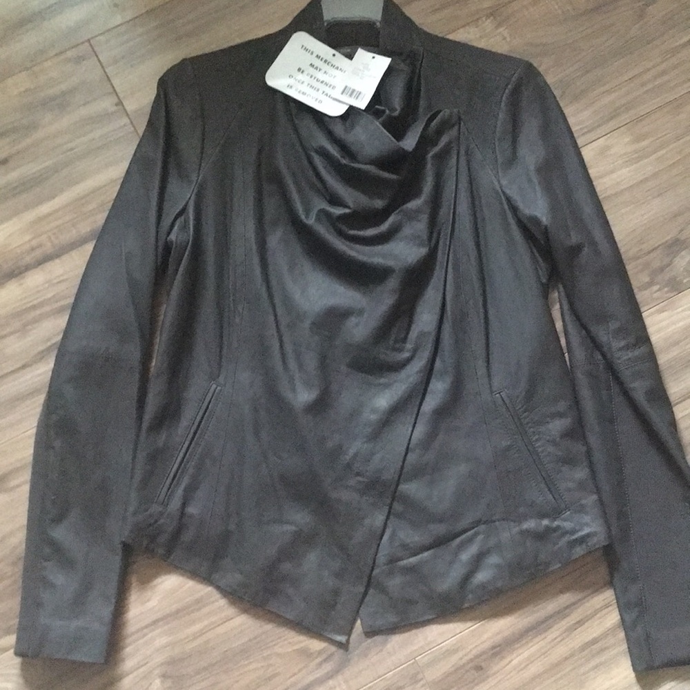 Vince scuba leather jacket size medium $950